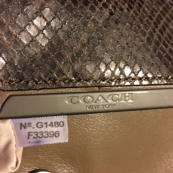 COACH Tylor Suede Exotic Python Leather Crossbody - Picture 6 of 8